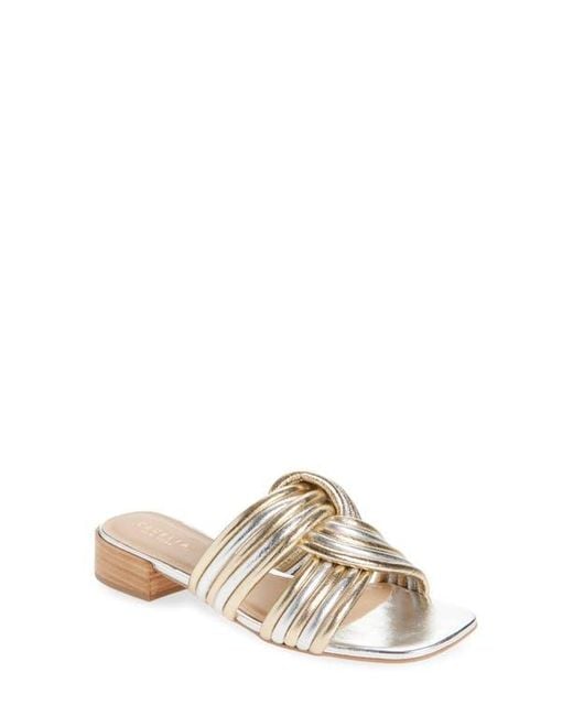 Cecelia New York Metallic Liv Block Heel Sandal