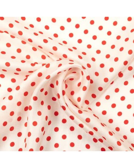 Echo Red Pin Dot Silk Scarf