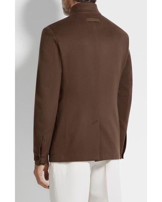 Zegna Brown Oasi Cashmere Il Conte Jacket for men