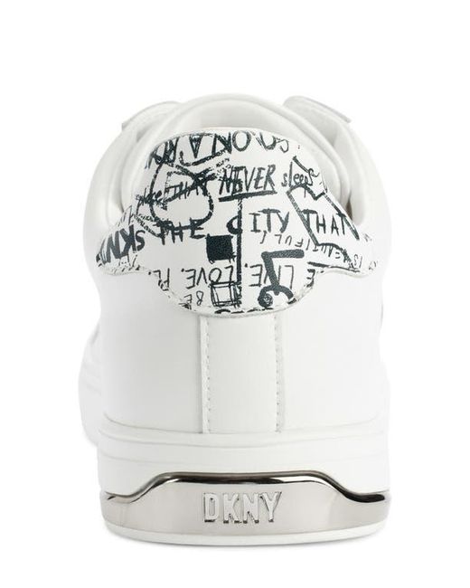 DKNY White Abeni Sneaker