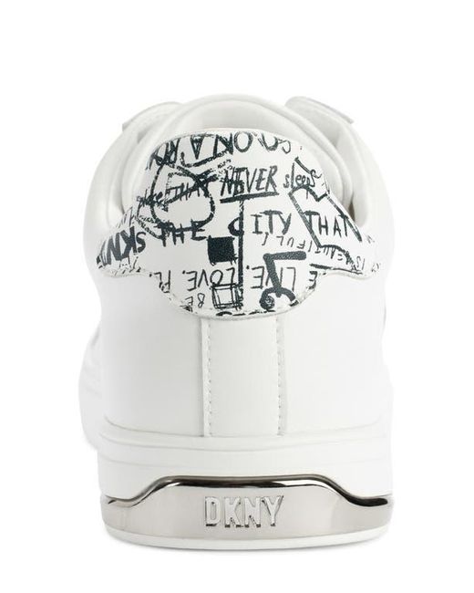 DKNY White Abeni Sneaker