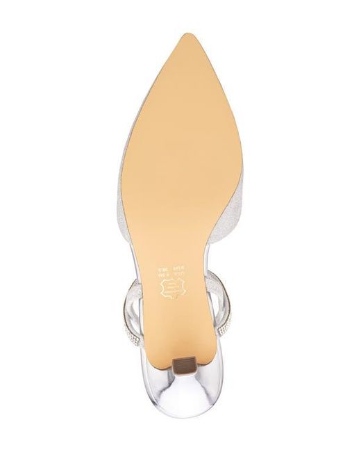 Nina White Billie Slingback Pointed Toe Pump