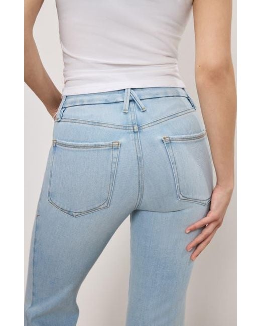 GOOD AMERICAN Blue Soft-Tech Good Petite Flare Jeans