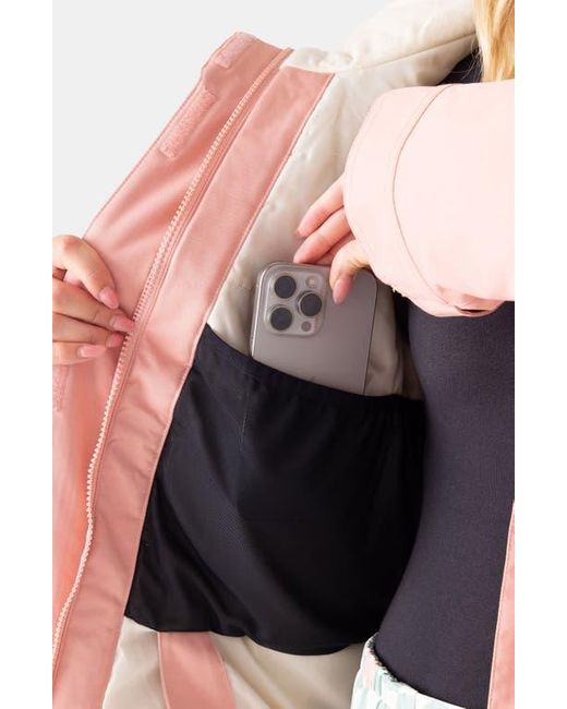Roxy Pink Billie Water Resistant Hooded Insulated Jacket