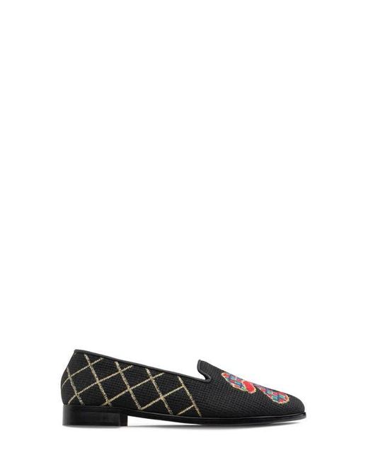 PAIGE Black Needlepoint Loafer