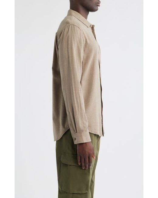 Rails Natural Wyatt Microcheck Cotton Button-Up Shirt for men