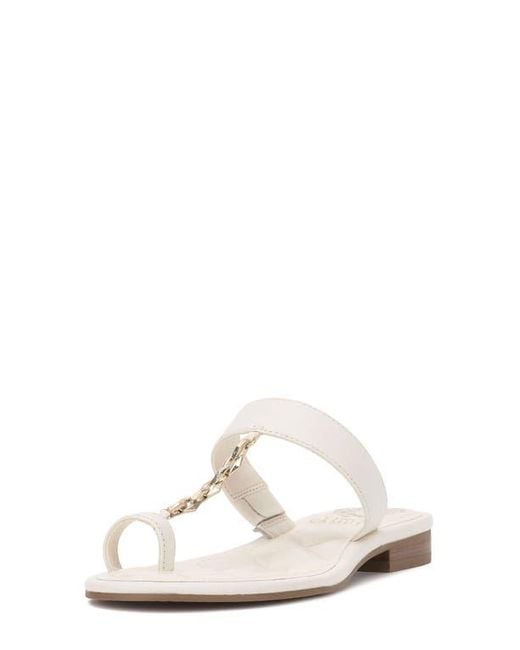 Vince Camuto White Lexie Toe Loop Sandal