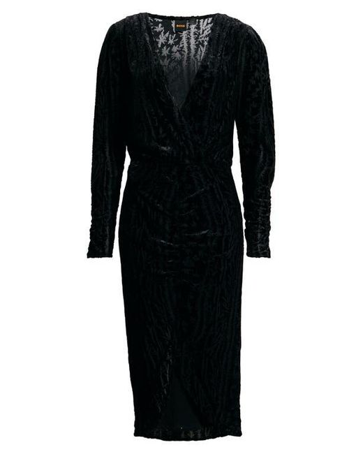 Boss Black Efilo Long Sleeve Burnout Dress
