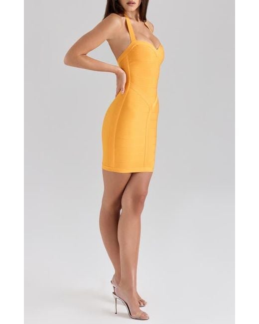 house of cb orange dress 'Phedra' Tangerine Shirred Sundress