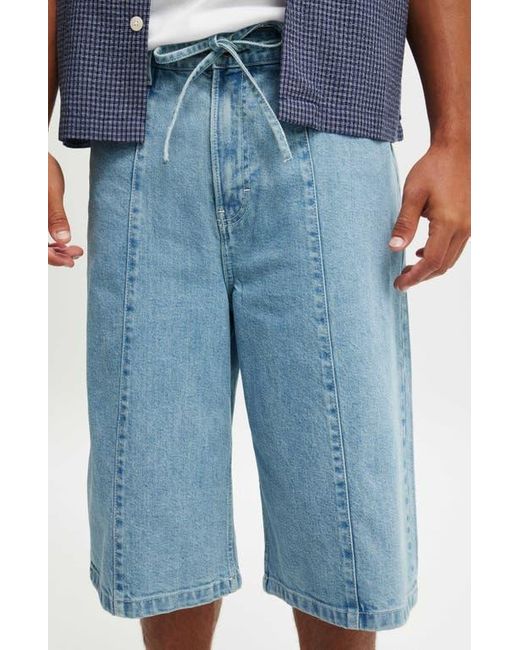 Cotton On Blue Super Baggy Jort for men