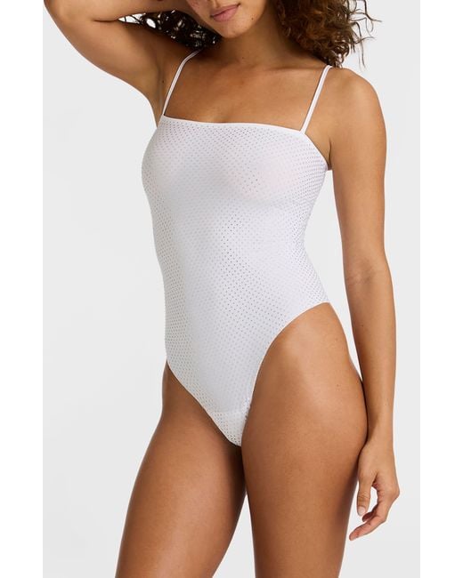 Commando White Party Starter Straight Cami Bodysuit