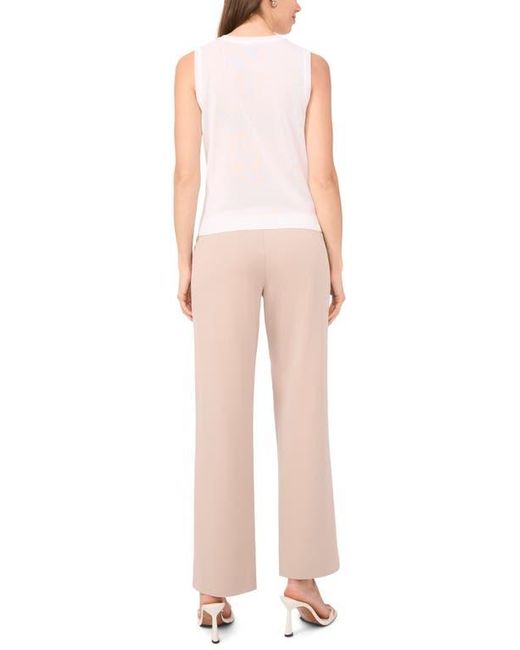 Halogen® White Crewneck Sleeveless Sweater