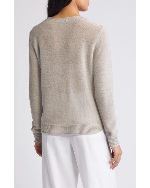 Tommy Bahama Gray Cedar V-neck Linen Sweater