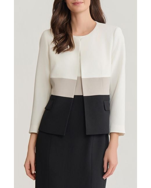 Kasper Gray Colorblock Jacket