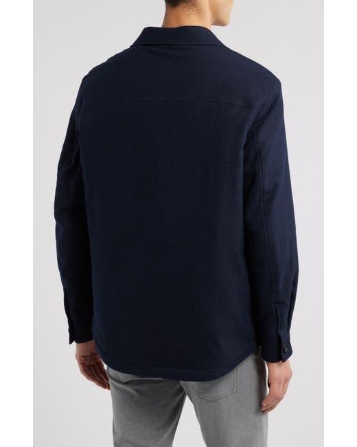 Boss Blue Carper Performance Tech Flannel Overshirt for men