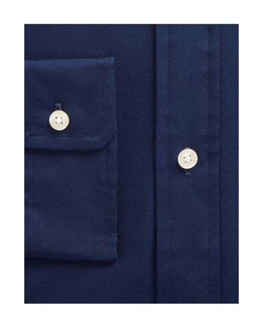 Polo Ralph Lauren Blue Classic Fit Stretch Cotton Poplin Button-Down Shirt for men