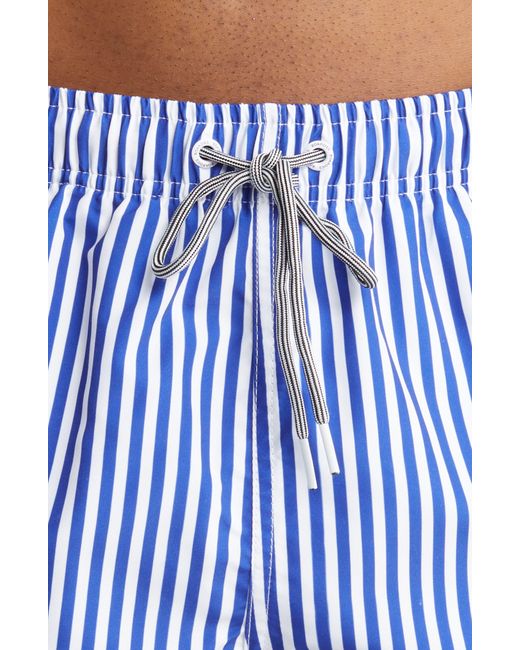 Boardies Blue Stripe Deck Swim Trunks for men