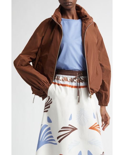 Herno Brown Short Techno Taffeta Jacket