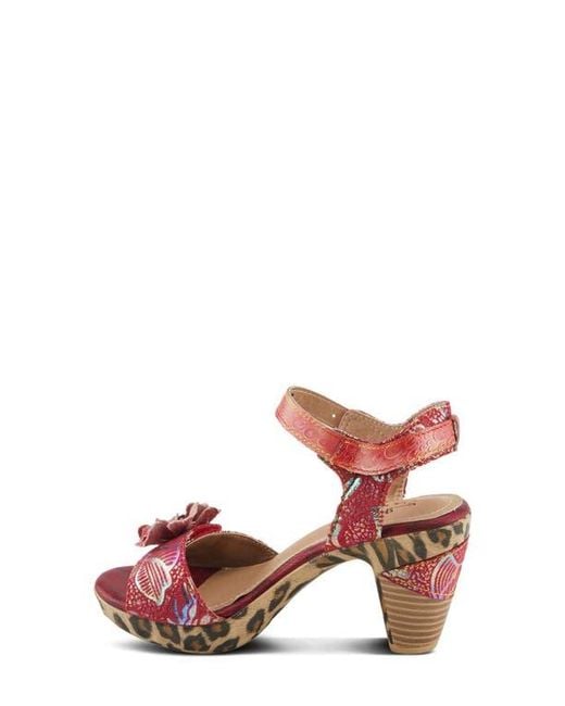 Spring Step Red Wildcat Ankle Strap Sandal
