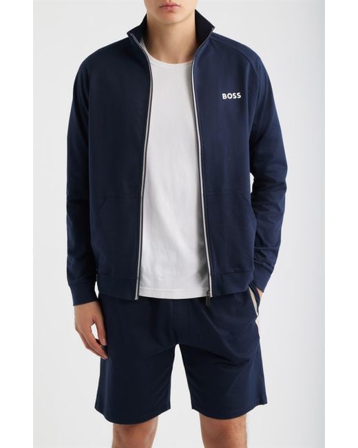 Boss Blue Authentic Cotton Track Jacket for men