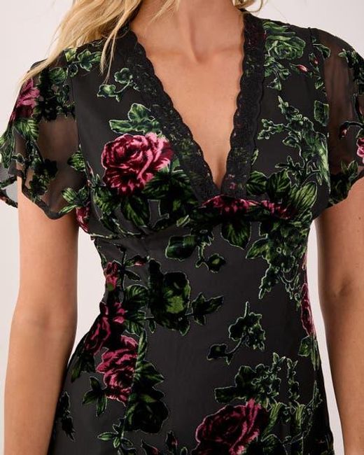 Nasty Gal Black Lace Trim Cut Out Mini Dress