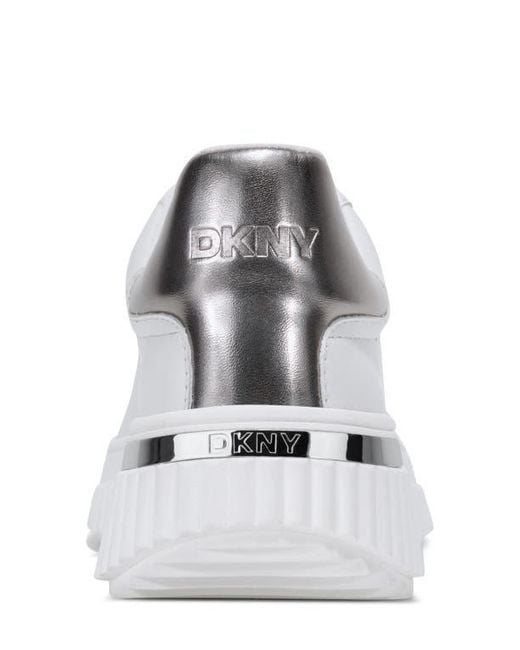 DKNY White Lobeco Platform Sneaker