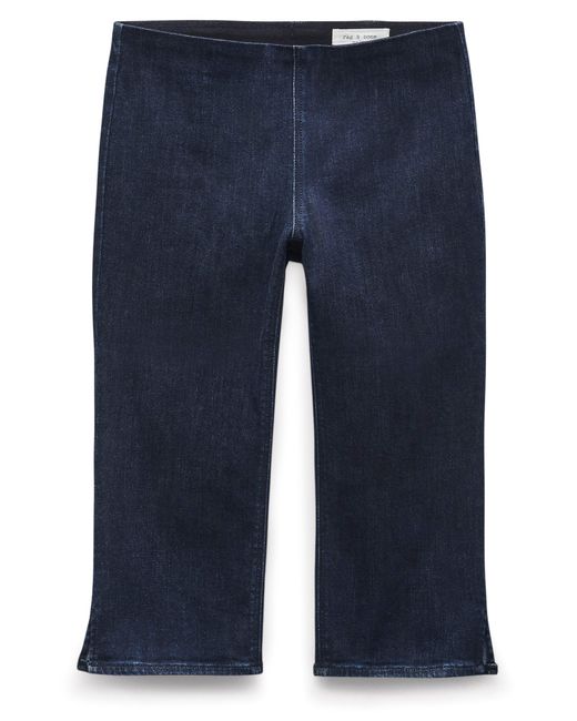 Rag & Bone Blue Scarlett Pull-on Capri Jeans
