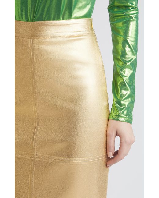 NIKKI LUND Natural iggy Metallic Maxi Skirt