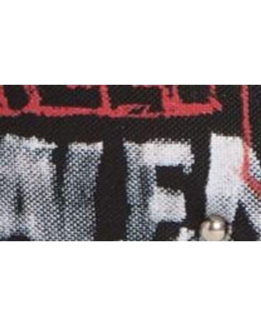 Balenciaga Black Explorer Graffiti Logo Canvas Belt Bag for men
