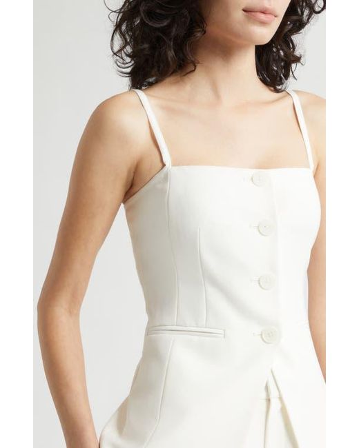 Toccin White Roxy Button Front Camisole