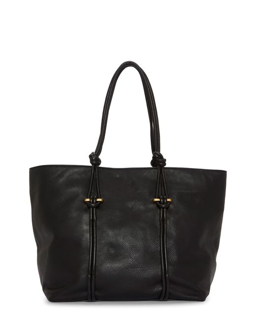 Vince Camuto Black Lynne Leather Tote