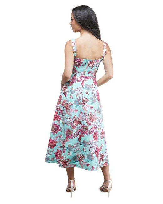 Oasis Blue Strappy Midi Prom Dress