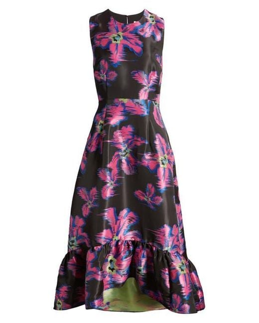 Chelsea28 Floral Jacquard A-Line Dress in Purple | Lyst