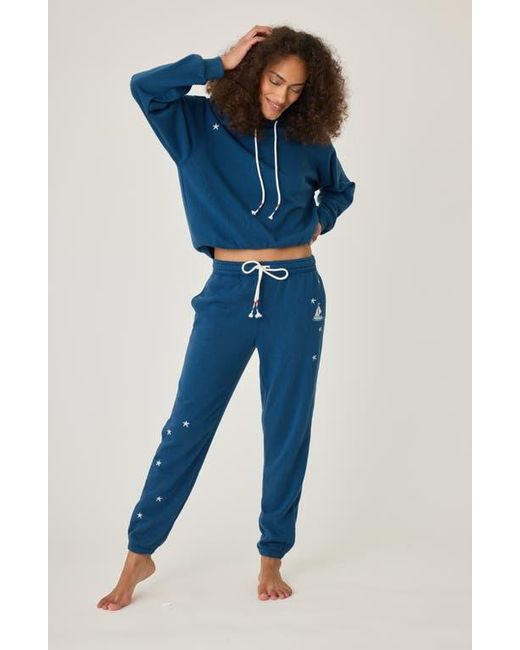 Pj Salvage Blue Maritime Banded Joggers