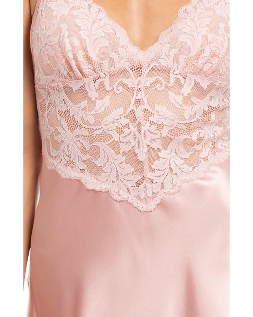 In Bloom Pink Rosalie Satin & Lace Nightgown