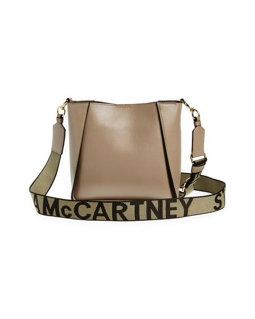 Stella McCartney Brown Mini Faux Leather Crossbody Bag