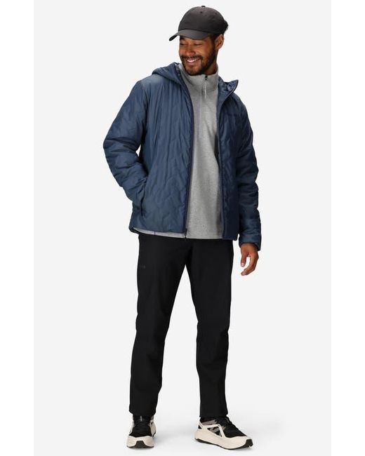 Marmot Blue Monoquilt Zip Hoodie for men