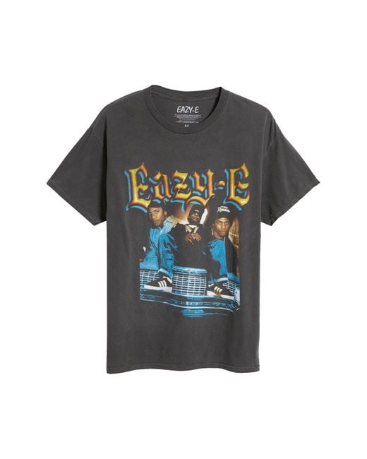 Merch Traffic Gray Eazy-e Cotton Graphic T-shirt for men