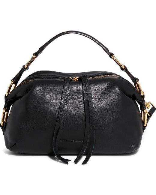 Aimee Kestenberg Black Dumpling Leather Top Handle Bag