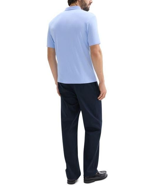 Theory Blue Kayser Solid Modal Blend Polo for men