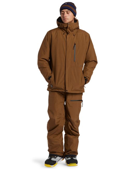 Quiksilver Saturdays Waterproof Insulation Recycled Polyester Snow Jacket  in Brown for Men