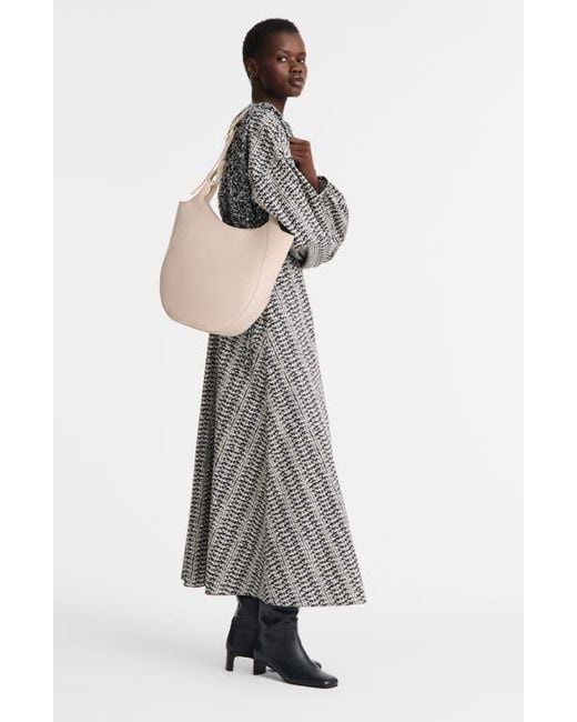 Longchamp Pink Large Le Foulonne Leather Hobo Bag