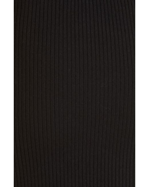 MILLY Black Feather Trimmed Skirt