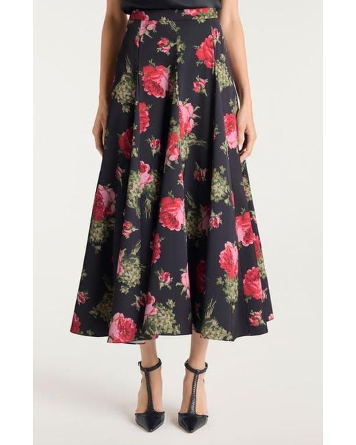 Cinq À Sept Multicolor Hilda Floral Godet Skirt