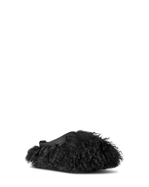 Ugg Black Tazz Fluff Momma Genuine Shearling Slipper