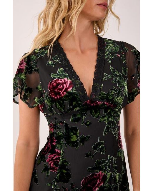 Nasty Gal Black Lace Trim Cut Out Mini Dress