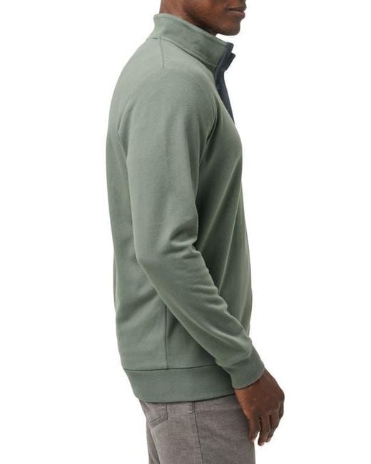 Travis Mathew Green Cloud 2.0 Quarter Zip Pullover for men