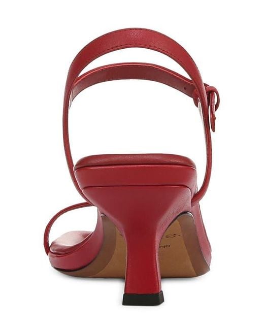 Vince Red Coco Ankle Strap Sandal