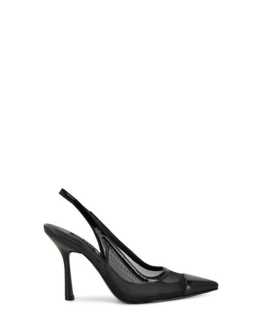 Nine West Black Jermain Slingback Pointed Toe Pump