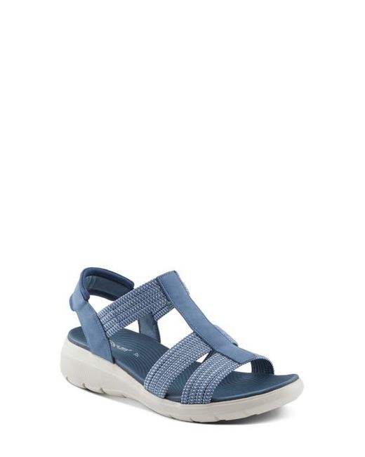 Flexus by Spring Step Blue Cardona Wedge Sandal